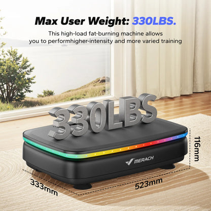 MERACH Bluetooth Vibration Fitness Plate with LED Lights
