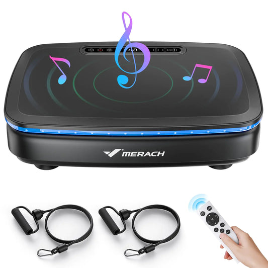 MERACH Bluetooth Vibration Fitness Plate with LED Lights